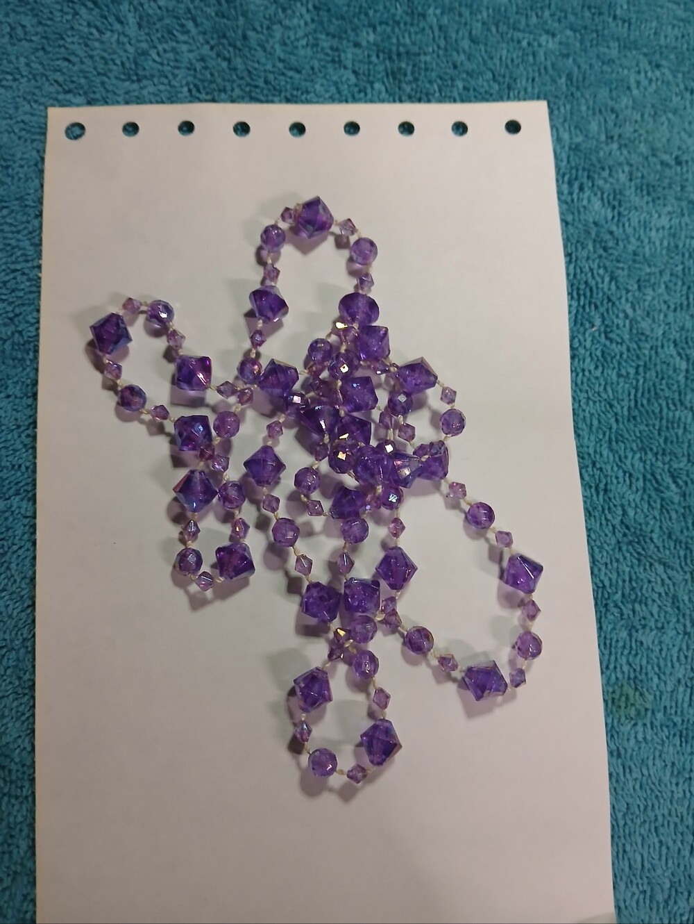 Purple Beaded Necklace - Elegant Faceted Czech-Style Jewelry